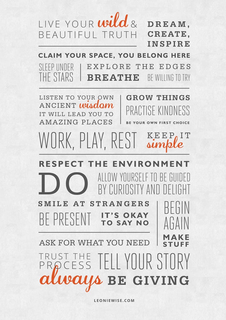 Manifesto 2013 by Leonie Wise