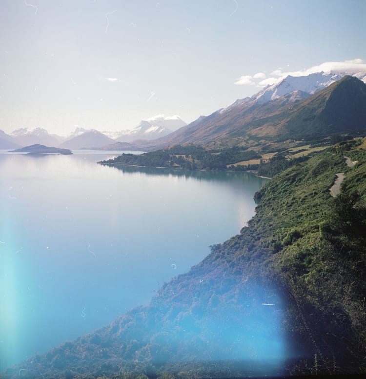 the road to glenorchy from queenstown. copyright leonie wise